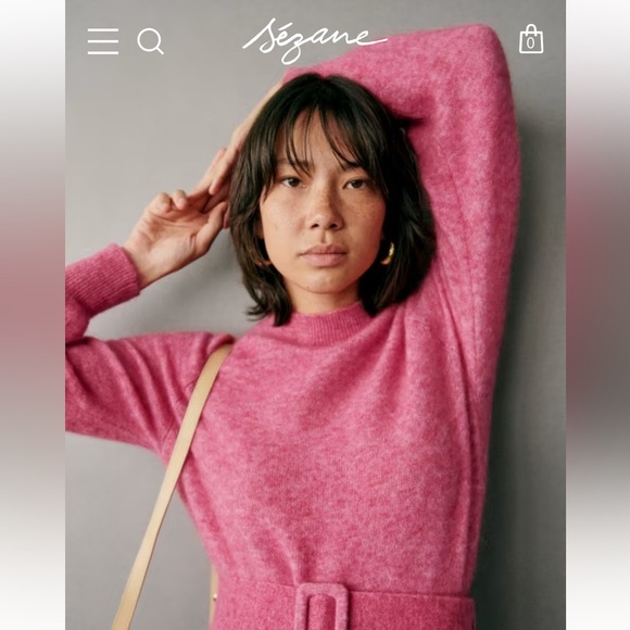 Sézane Enola dress in peony size M - Picture 3 of 9